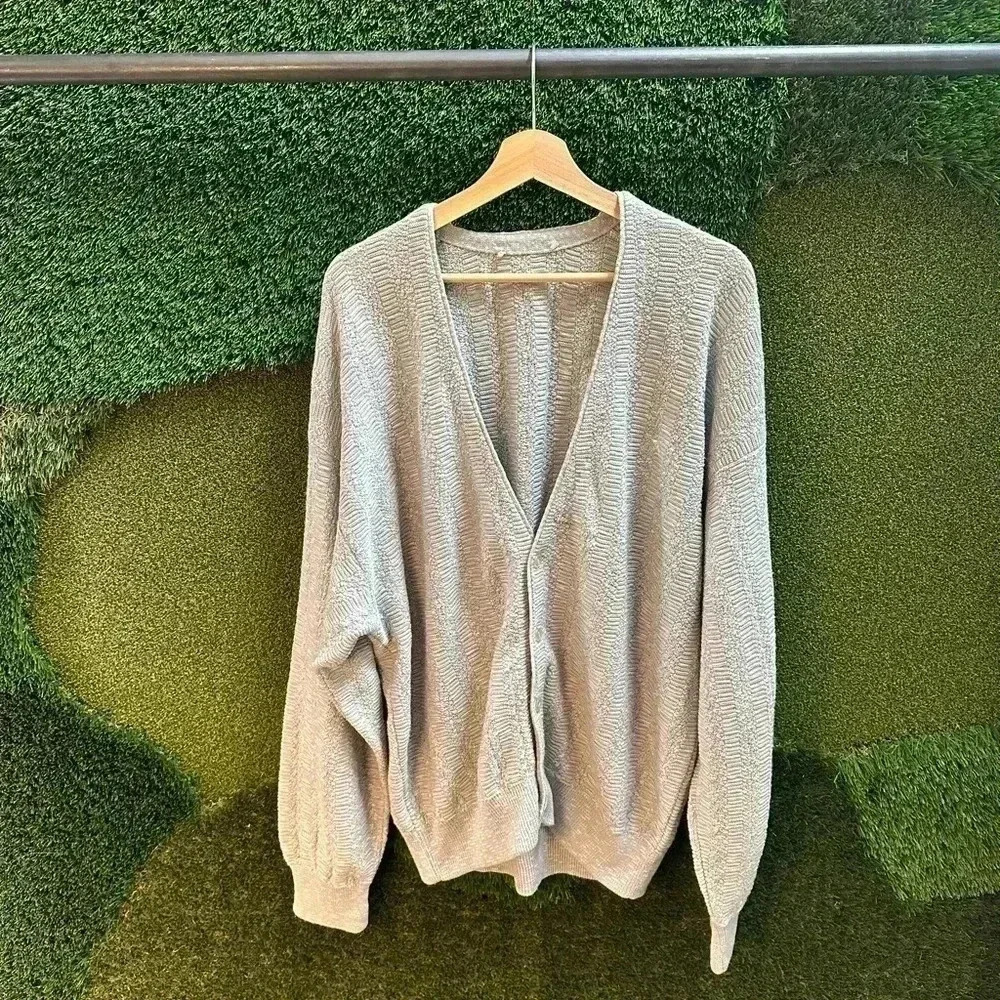 Vintage Arnold Palmer Textured  Cardigan Sweater Size XL